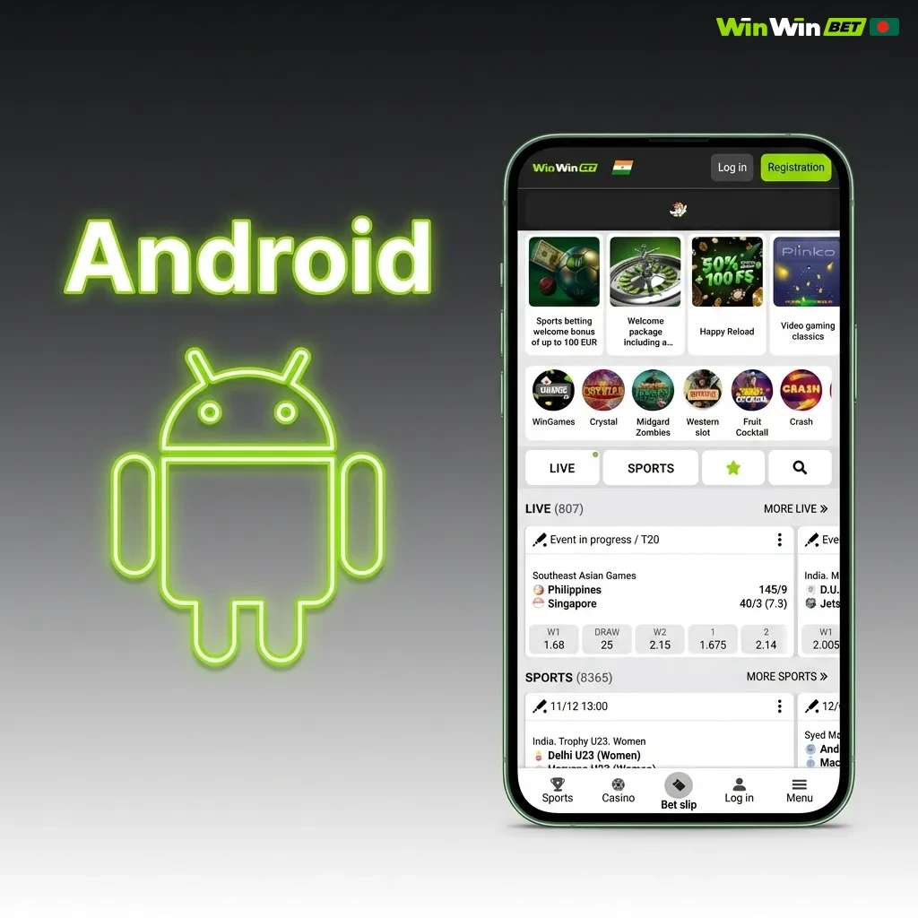 Android app installation process showing download button, APK file setup, and login screen on smartphone