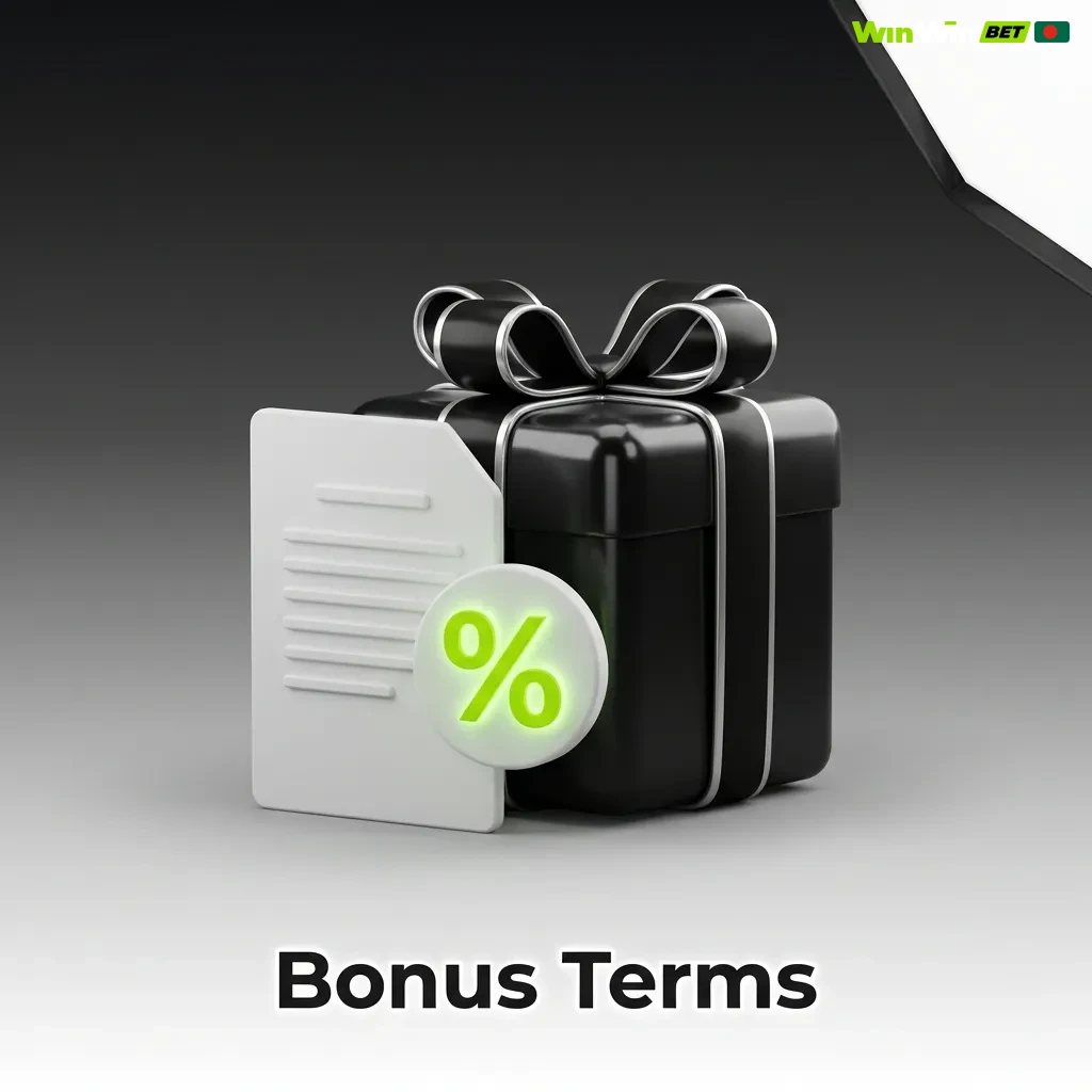 Bonus Terms page showing promotional rules and wagering requirements for online casino offers in Bangladesh.
