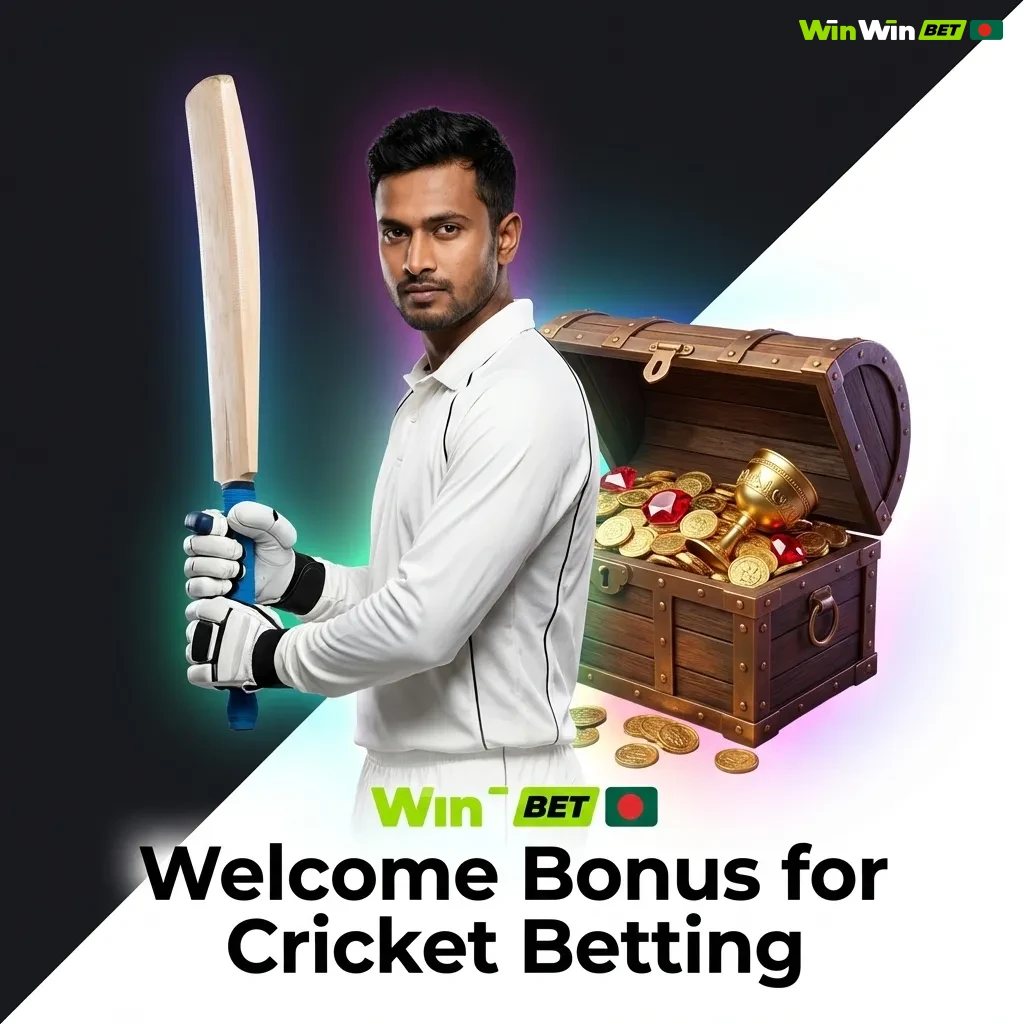 WinWin cricket betting 200% welcome bonus up to 12,000 BDT with 150 free spins for new players