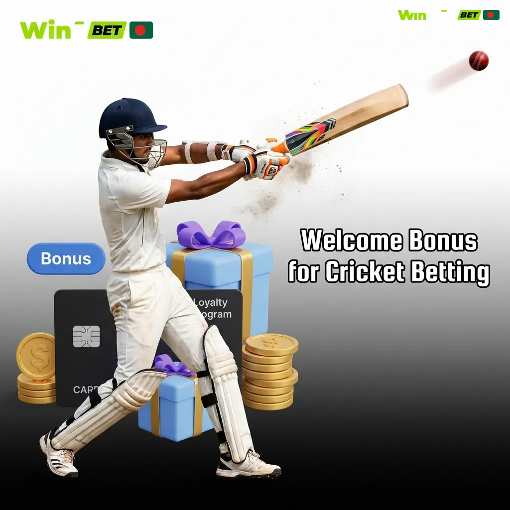 WinWin 200% cricket betting welcome bonus up to 12,000 BDT with 150 free spins for new players